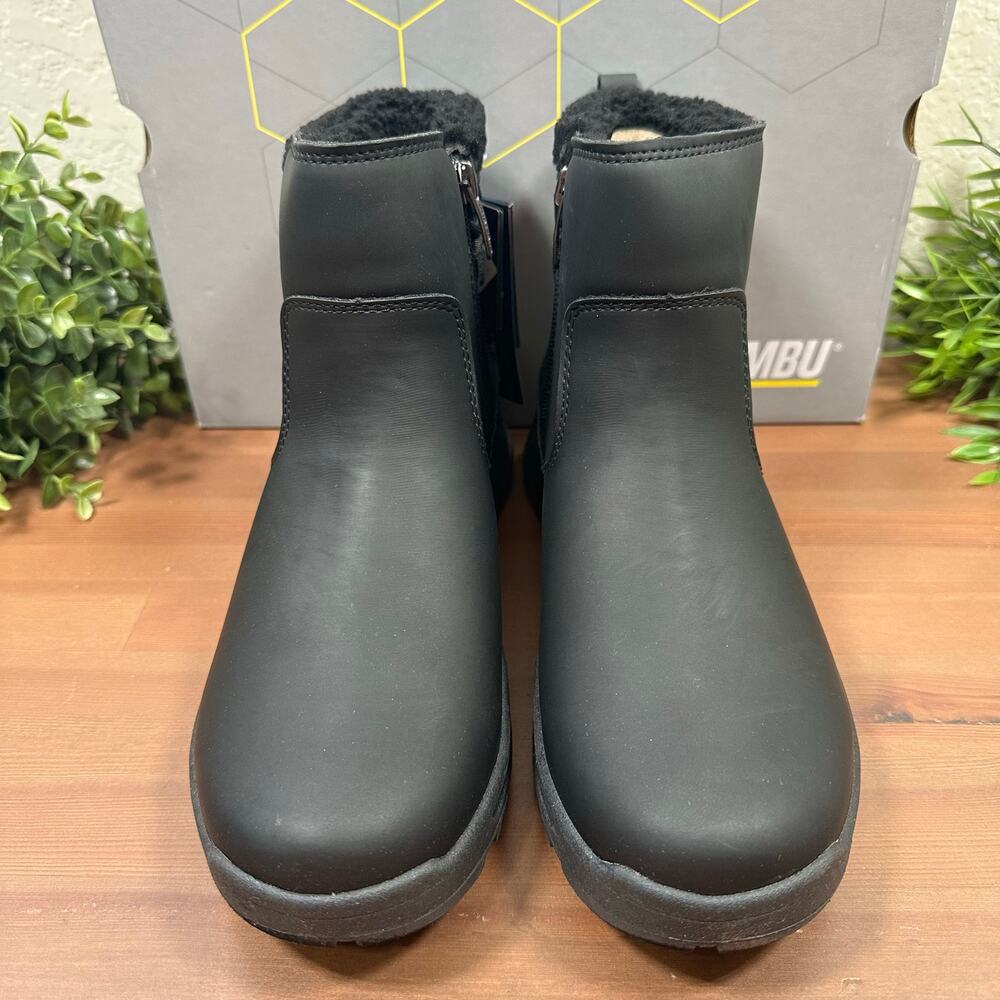 Khombu Women's Sarah Water Repellent Ankle Boots Black Size 9 - Picture 3 of 8